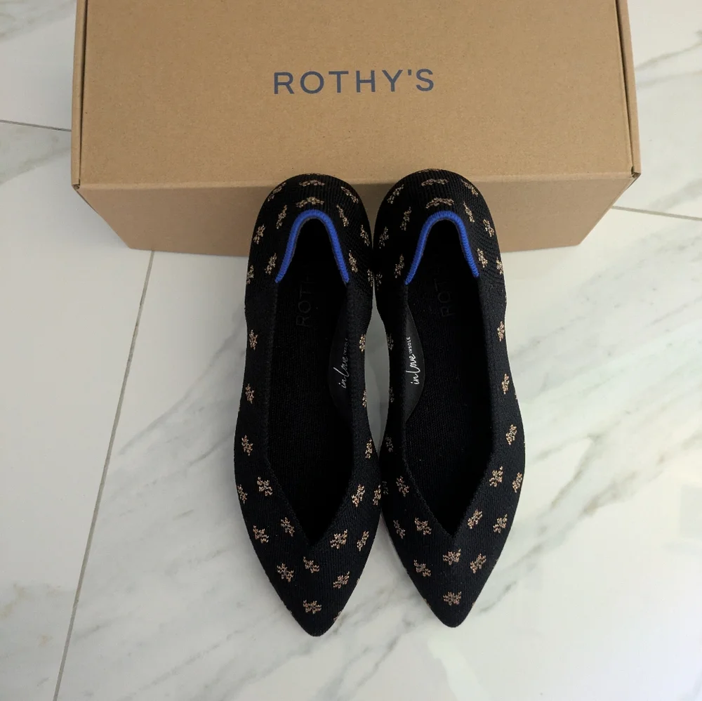 NIB Rothy's The Point II In Daisy Sparkle - Picture 3 of 3